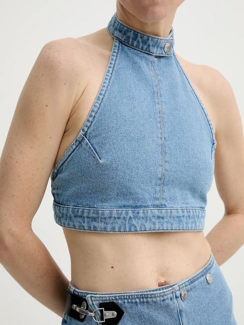 Nanushka bluzka jeansowa ARINA - zdjęcie produktu nr 1