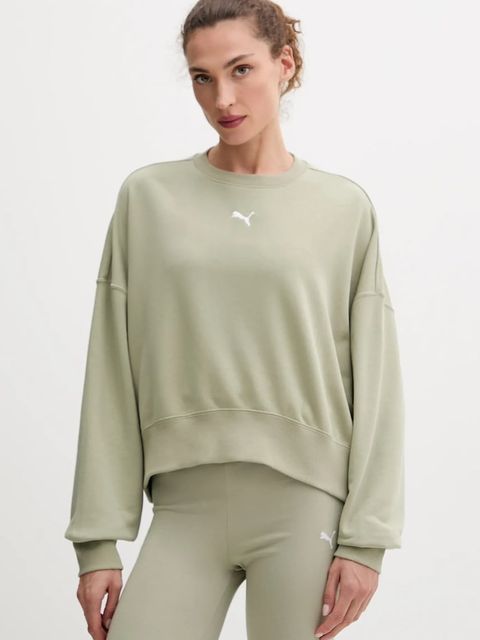 Puma bluza damska kolor zielony gładka 629748 - zdjęcie produktu nr 1