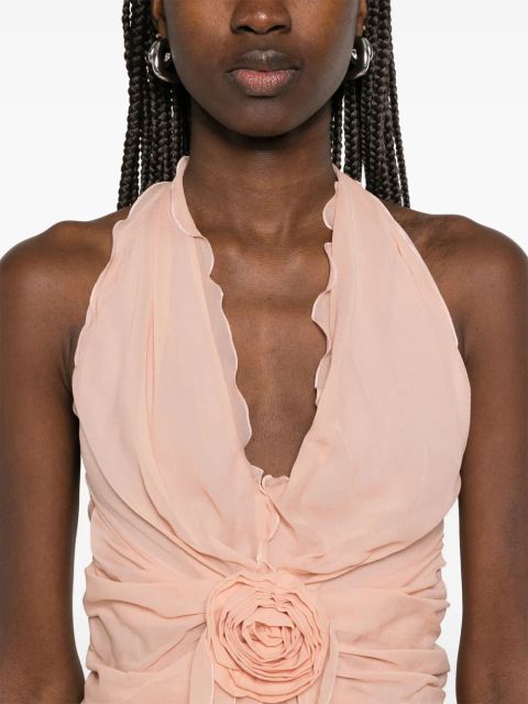 Blumarine floral-appliqué maxi dress - Pink