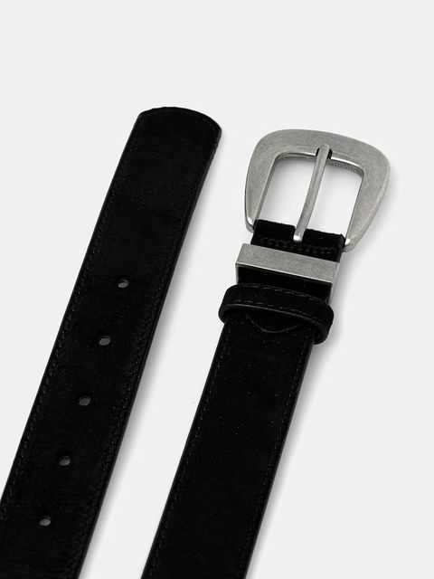 Answear.LAB pasek zamszowy kolor czarny