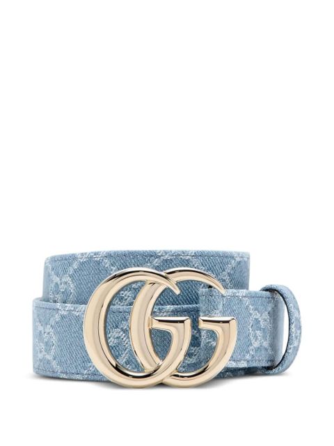 Gucci GG monogram denim belt - Blue - zdjęcie produktu nr 1