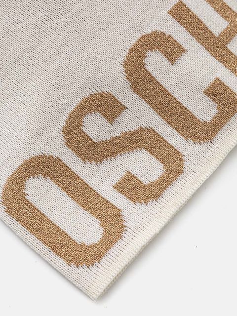 Moschino czapka z wełną kolor beżowy z cienkiej dzianiny M2997 65165 - zdjęcie produktu nr 2