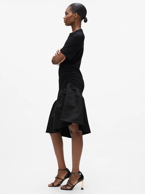 Karl Lagerfeld sukienka kolor czarny mini rozkloszowana A4W13018