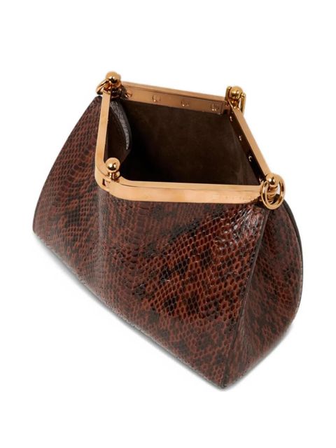 ETRO small Vela elaphe-leather shoulder bag - Brown