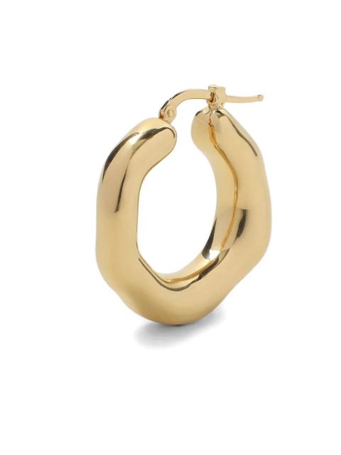 Jil Sander brass hoop earrings - Gold - zdjęcie produktu nr 2