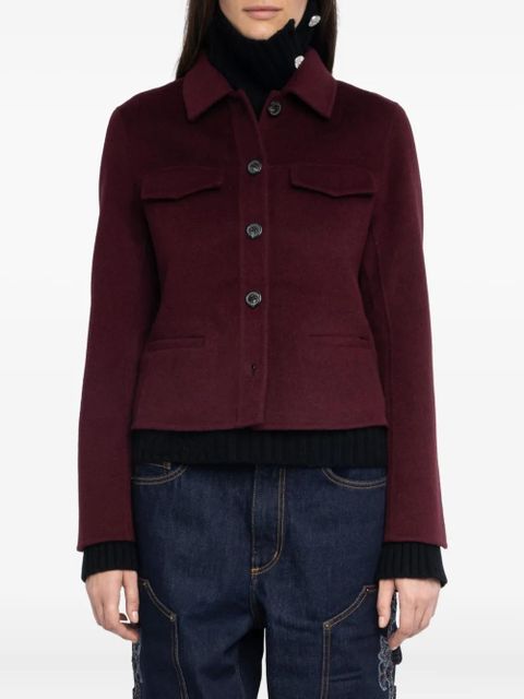 Zadig&Voltaire Liam button-fastening cropped jacket - Red