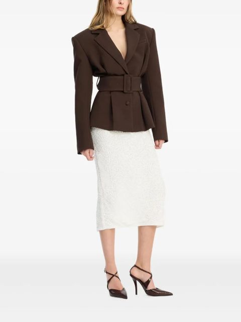 ROTATE BIRGER CHRISTENSEN belted blazer - Brown