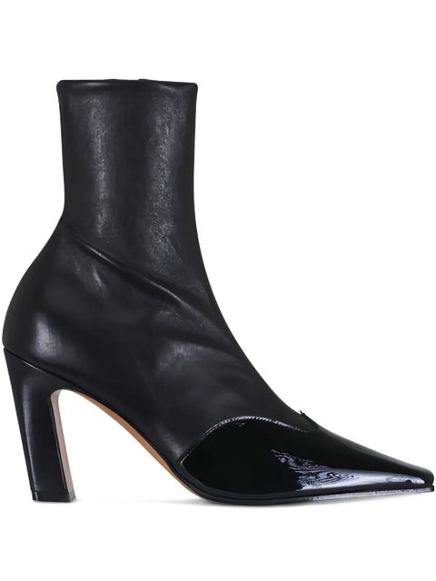 KHAITE 85mm patent pointed boots - Black - zdjęcie produktu nr 1