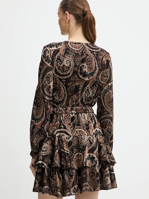 Guess sukienka CLARISSE kolor brązowy mini rozkloszowana W5BK53 W2770