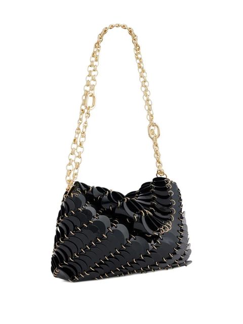 Rabanne patent paco leather shoulder bag - Black