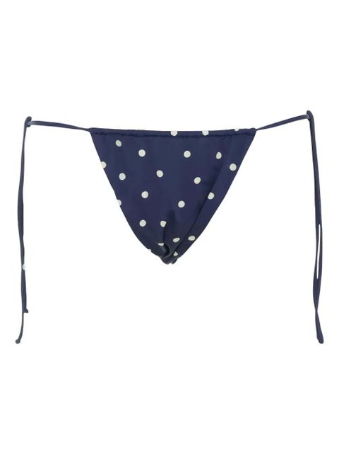 MC2 Saint Barth polka-dot tie-side bikini bottom - Blue - zdjęcie produktu nr 1