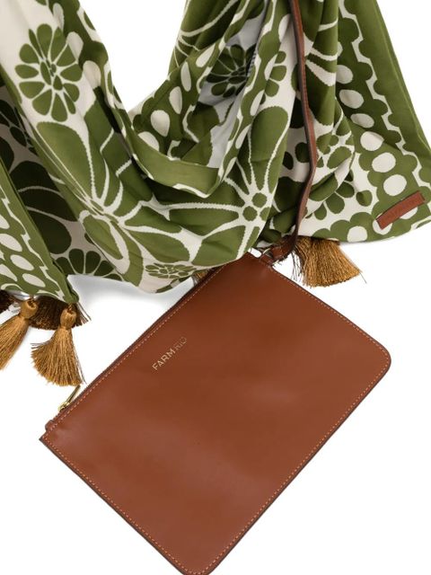 FARM Rio floral-print tassel tote bag - Green