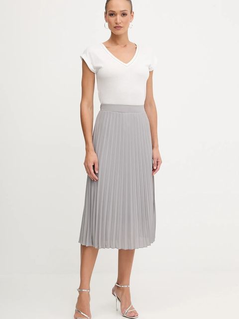 Morgan spódnica kolor szary midi rozkloszowana JPLISAN - zdjęcie produktu nr 2