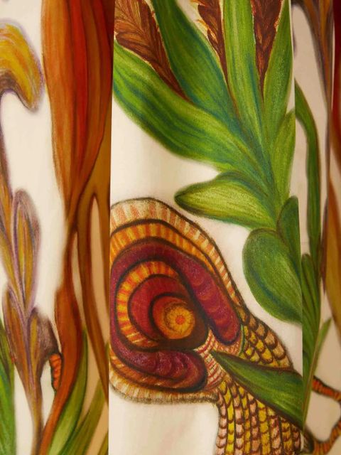 Ulla Johnson Filagree botanical-print belted midi skirt - Neutrals