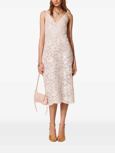 TWINSET sequin-embellished midi dress - Pink - zdjęcie produktu nr 2