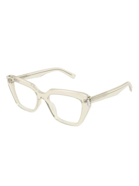 Saint Laurent Eyewear geometric lasses - Neutrals - zdjęcie produktu nr 2