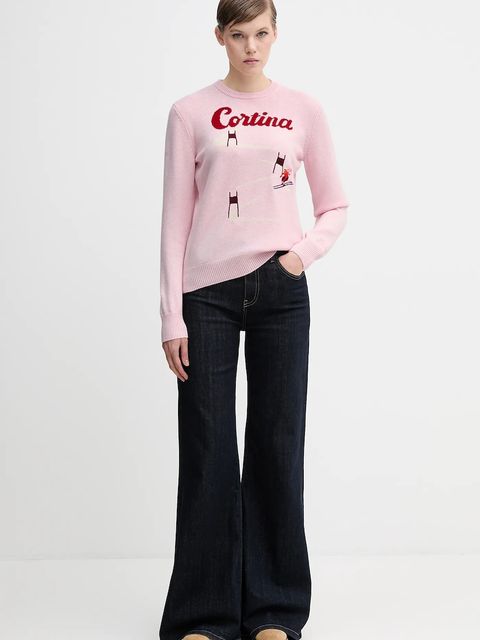 MC2 Saint Barth sweter wełniany damski kolor różowy QUE0018