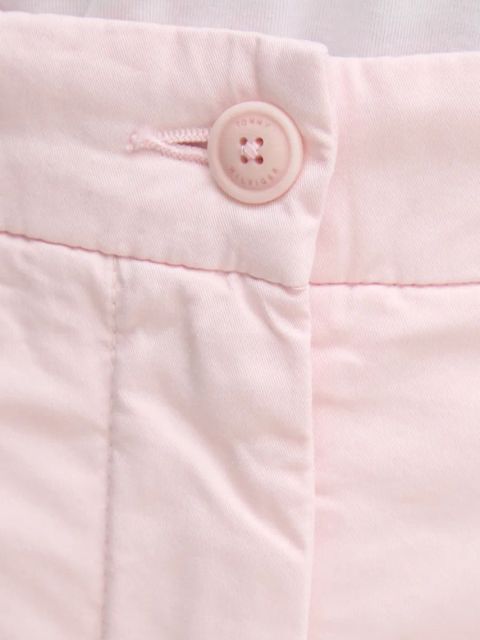 Tommy Hilfiger szorty damskie kolor różowy gładkie high waist WW0WW42457