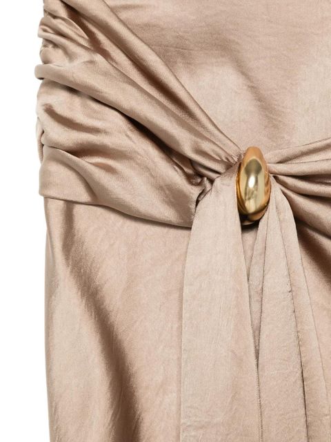 Blumarine ring-detail maxi skirt - Neutrals