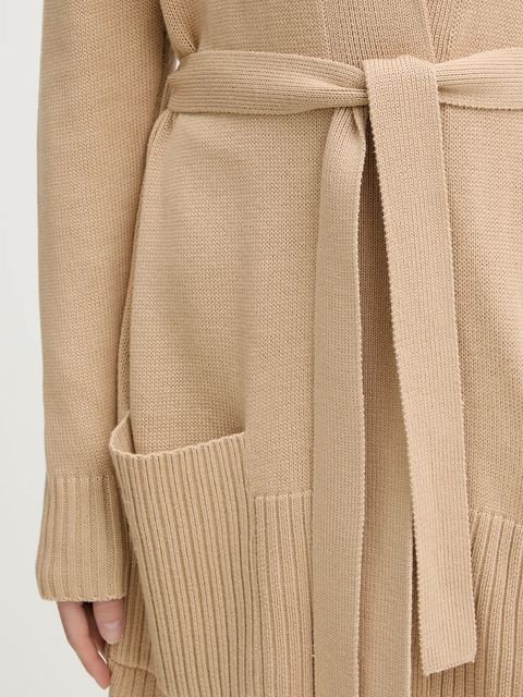 Armani Exchange kardigan z dodatkiem wełny damski kolor beżowy XW000766 AF13774