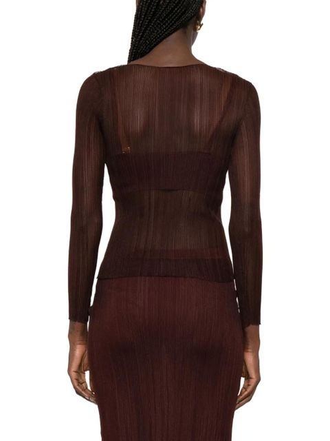 Simkhai square-neck top - Brown