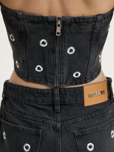 Rotate bluzka jeansowa 0