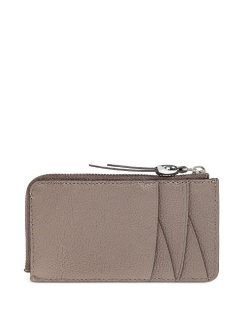 Tory Burch zip leather cardholder - Neutrals - zdjęcie produktu nr 2