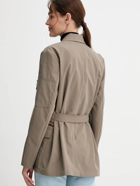 G-Star marynarka kolor zielony jednorzędowa gładka D26946.D909