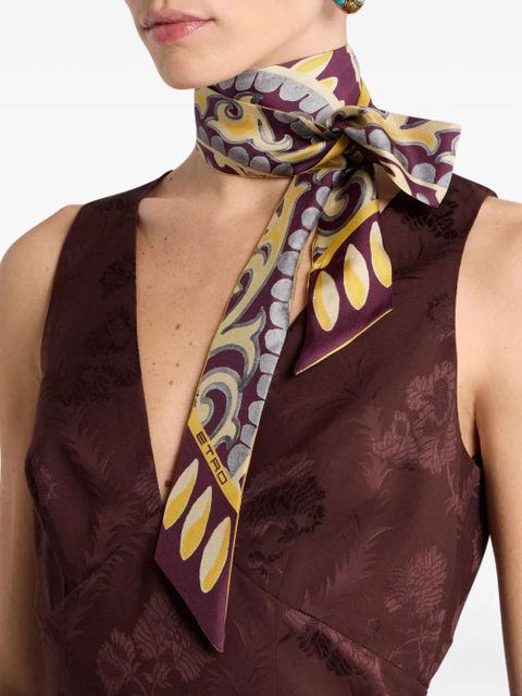 ETRO paisley floral silk scarf - Red - zdjęcie produktu nr 2