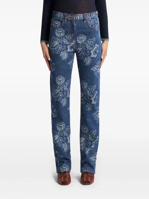 ETRO jacquard jeans - Blue