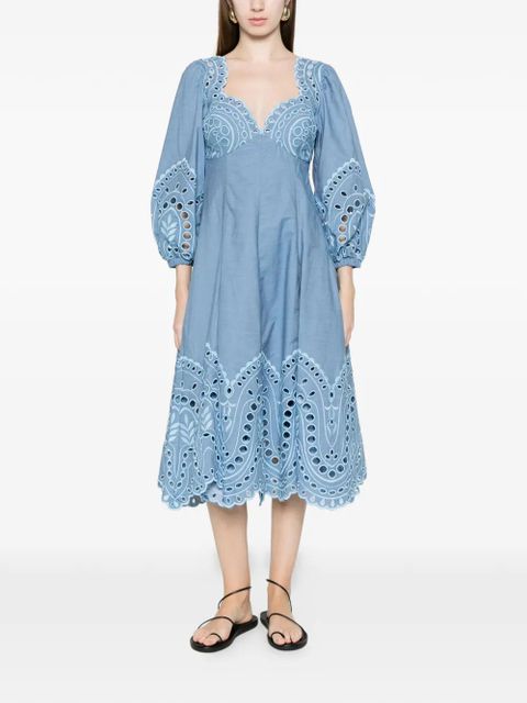 Charo Ruiz Ibiza Corbin puff-sleeves midi dress - Blue - zdjęcie produktu nr 2