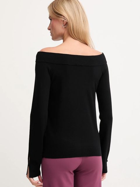 United Colors of Benetton sweter damski kolor czarny lekki 1W2AD10E0