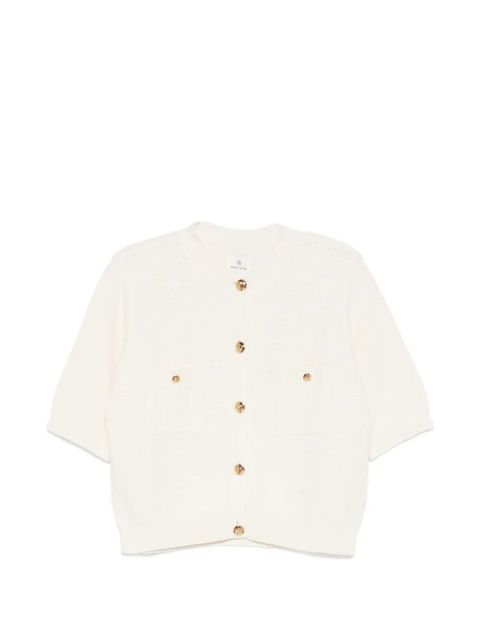 ANINE BING christa short-sleeve cardigan - Neutrals - zdjęcie produktu nr 1