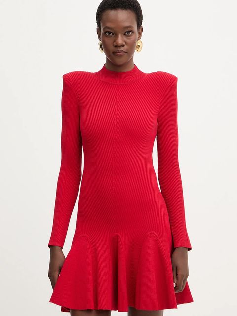 Retrofete sukienka Sydonie kolor czerwony mini rozkloszowana FW24-9733 - zdjęcie produktu nr 1