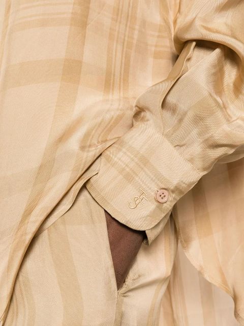 The Frankie Shop Peri check-pattern shirt - Neutrals