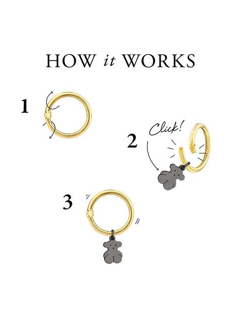 Tous kolczyki srebrne Hold