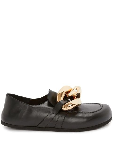 JW Anderson Chain leather loafers - Black - zdjęcie produktu nr 1