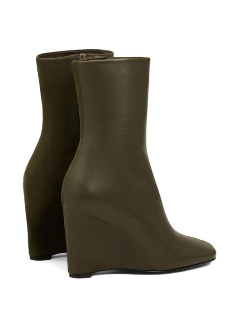 AMI Paris 90mm two-tone ankle boots - Brown