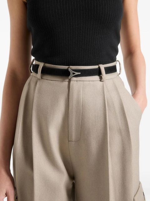 Manière De Voir Leonie Eiffel suede belt - Black