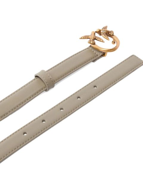 PINKO Love Birds-buckle leather belt - Neutrals