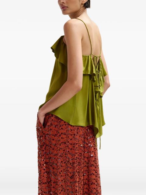 Essentiel Antwerp ruffled-neck blouse - Green