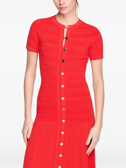 SANDRO midi button-up dress - Red