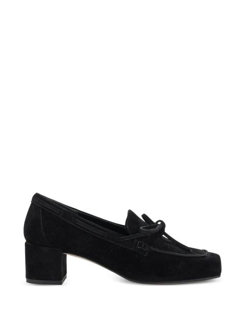 Aeyde front-tie suede loafers - Black - zdjęcie produktu nr 1