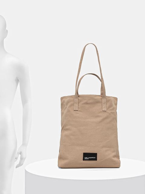 Karl Lagerfeld Jeans torba bawełniana kolor beżowy B1W50001