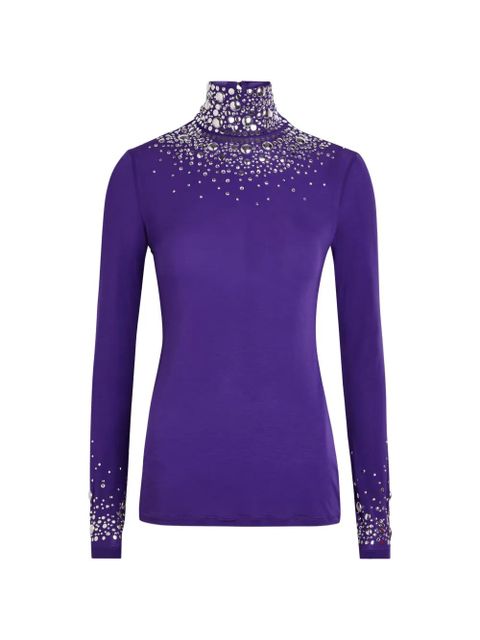 Rabanne embellished roll-neck top - Purple - zdjęcie produktu nr 1