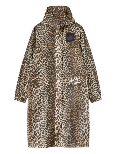 GANNI leopard-print coat - Neutrals - zdjęcie produktu nr 1