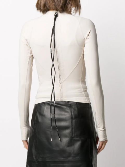 AMBUSH rear zip fastening top - Neutrals