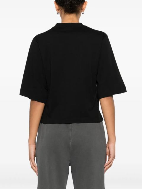 PINKO embroidered-logo T-shirt - Black