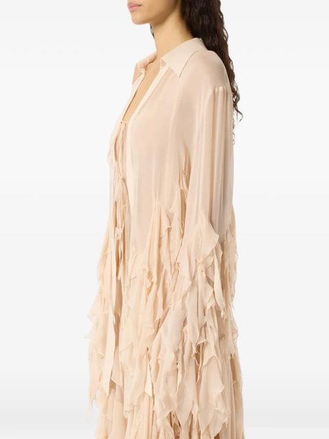 Blumarine ruffled shirt - Neutrals