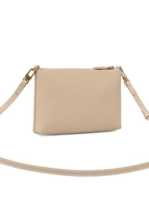 PINKO logo-detail zip-top cross body bag - Neutrals